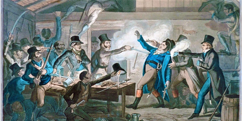 The Cato Street Conspiracy Just decades after the American and French revolutions, rebellious fervour was in the air in Britain. In February 1820, a group of British radicals came close to pulling off an audacious yet murderous plot to overthrow the government
